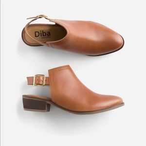 Diba | Cognac Votive Slingback Leather Bootie | 8.5
